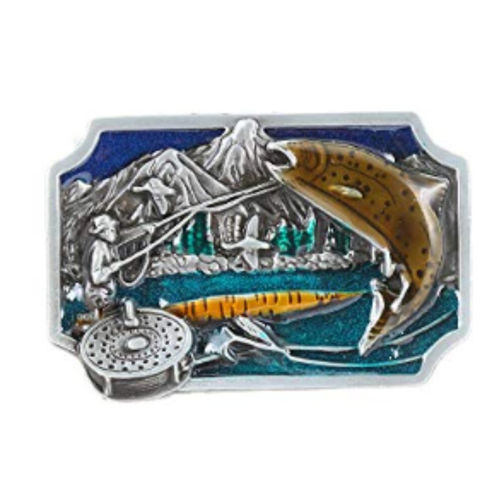 ✨Western Fisherman Cowboy Belt Buckle – Vintage Buckle Only, No Belt Included✨ - Picture 1 of 6